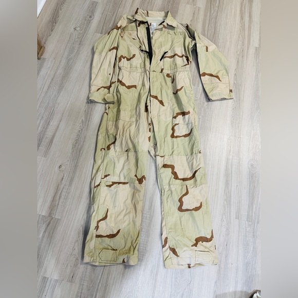 RARE Official Military Special Unit Desert Camouflage Boiler Suit Coveralls Sz L - Picture 7 of 12
